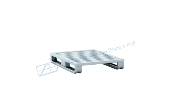 Pallet in lamiera con 2 slitte