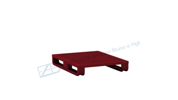 Pallet in lamiera con 2 slitte
