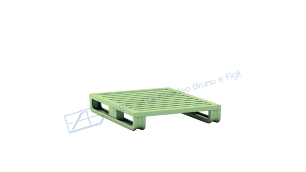 Pallet in lamiera con 2 slitte