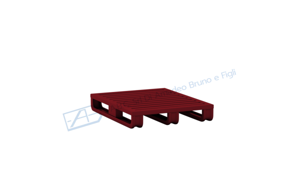 Pallet in lamiera con 3 slitte