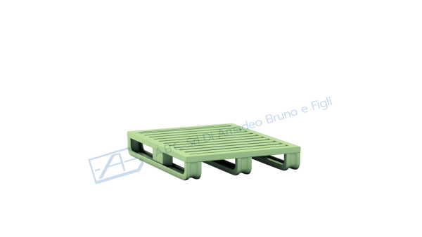 Pallet in lamiera con 3 slitte